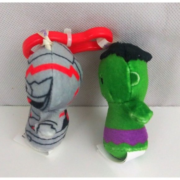 Hallmark Itty Bittys Clippys Marvel Hulk & Ultron 3" Plush - Picture 5 of 5